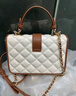 CAHOE KULLO包包女包轻奢侈2026新款女士菱格包斜挎包小手提包单肩包品牌 米白色-ck女包情人节生日礼物送女友送老婆 秋冬季实用走心高级感送闺蜜 实拍图