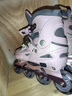 斯威（SWAY）轮滑鞋儿童专业溜冰鞋男女童初学者可调节直排轮成人滑冰旱冰鞋 浅粉【全包壳+双芭扣】头盔护具 M (适合6-12岁)日常鞋码32-36 实拍图