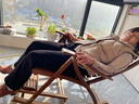 家逸躺椅阳台摇摇椅大人午休椅老人专用逍遥椅折叠椅懒人休闲户外藤椅 实拍图