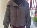 三彩【防水易打理】独醒2025冬季新款短款羽绒服90白鸭绒面包服F 大象灰 XL 170/92A 实拍图