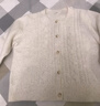优衣库童装女童souffle yarn舒芙蕾开衫长袖毛衣外套新款478173 01 乳白色 160 实拍图