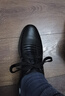 红蜻蜓男鞋平底秋冬牛皮休闲鞋男圆头商务正装皮鞋男WTA306871黑色42 实拍图