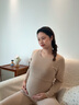 爱宝适孕妇秋冬秋衣秋裤月子服德绒保暖套装产妇喂奶哺乳衣卡其XL码M461 实拍图