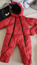 保姆鹅 宝宝羽绒多功能连体服婴儿羽绒服连身服抱服外出服睡袋[NG2665] 中国红(黑) 90cm 实拍图