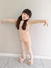 舞东方德绒儿童肤色保暖内衣秋冬季女童舞蹈服肉色加绒打底衣隐形打底衫 肉色-德绒【上衣+裤子】 130 (身高120-130厘米) 实拍图