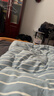 洁丽雅（Grace）A类抗菌纯棉被套100%全棉学生单人被罩四季通用 条纹兰150*200cm 实拍图