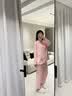 英氏（YEEHOO）【100%纯棉】孕妇睡衣套装月子服产后春季家居服哺乳衣 浅粉色【刺绣图案】 M【推荐体重90-110斤】 实拍图
