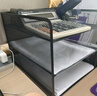 得力(deli)多功能金属网材组合式文件框 书立桌面收纳盒置物架带笔筒 三层文件盘 PB103白  实拍图