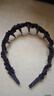 黑色高级感小香风缠绕串珠发箍女齿梳波浪高颅顶神器头箍发饰发卡 巴黎王妃发箍 1个 实拍图