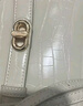 CHARLES&KEITH鳄鱼纹凯莉包手提斜挎婚包包女包生日礼物CK2-50270880-1 Ivory象牙色 S 实拍图
