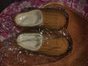 家居秋冬棉拖鞋高级感褶皱棉鞋女室内保暖加绒居家用皮拖冬天情侣 奶茶色 40-41 偏小一码 实拍图