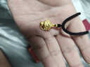 汉秀金猴子吊坠黄金生肖猴金项链3D硬金小金猴生肖吊坠生日礼物送女友 黄金绅士猴(金重约:2.24克) 实拍图