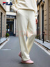 FILA斐乐官方针织长裤2025秋冬季新款休闲卫裤女子宽松直口运动裤卫裤 蒸汽白-IV M 165/66A/M 实拍图