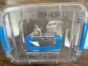 透明收纳箱储物箱家用玩具杂物整理箱首饰盒塑料加厚收纳箱 【蓝色】19.5*15*10cm（带盖子） 1个装 实拍图