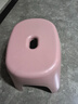 椅子奶油风家用小凳子加厚塑料凳可叠放耐用儿童凳学生寝室矮凳 樱花粉1个 实拍图