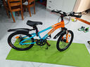 凤凰山地自行车男女变速山地车碟刹青少年儿童自行车学生单车 星际 橙蓝【单速+辐条轮】 20寸【适合125-160cm】 实拍图