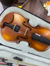 克莉丝蒂娜（Christina）小提琴专业考级演奏儿童初学者手工成人学生小提琴送琴盒琴弦肩托 V02仿古色 1/4身高120cm以上 实拍图