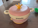 新安代儿童餐具辅食碗 婴儿碗新生儿注水保温碗可拆卸316不锈钢多功能碗 【新升级感温变色】316L粉色 实拍图