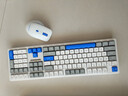 阿斯盾（AUSDOM）HOLA108无线键盘鼠标套装办公游戏键鼠一拖二2.4G全键无冲台式笔记本电脑高颜值机械键盘套装蓝白 实拍图