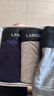浪莎男士内裤男纯棉10A抗菌平角裤透气中腰男式四角裤男生裤头4条装 实拍图