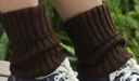 畅印 脚踝袜保暖脚脖子袜套女短款靴套袜筒腿套韩版秋季护脚腕毛线袜 竖条纹款(咖啡) 均码 实拍图