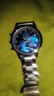男士时尚商务手表三针数字刻度表盘潮流钢带青少年腕表石英表 蓝色【手表+送调表器】 实拍图