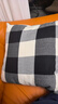 海澜之家（HLA）棉麻抱枕靠枕轻奢超柔简约靠背垫客厅靠枕套含芯纯色靠包沙发靠垫 条格 灰白大格 枕套+枕芯【45*45cm】 实拍图