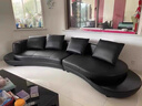 预顾 弧形真皮沙发个性客厅创意家具现代简约大小户型皮艺沙发组合 无扶手单人位 实拍图
