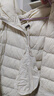 鸭鸭（YAYA）佟丽娅同款秋冬轻薄羽绒服女冬装短款鸭绒轻型薄款女士保暖外套K 米白色 4XL (185) 实拍图