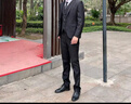 海澜之家（HLA）西服套装男春秋新轻商务经典系列西装套装 黑色02【西服+西裤】 3XL 185/104B推荐170~180斤 实拍图