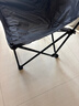 小魔户外折叠椅 折叠靠背椅加高月亮椅露营折叠凳子便携躺椅钓鱼椅 黑 实拍图