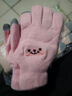 手套女学生冬季韩版可爱加绒加厚保暖骑车五指防寒保暖棉手套 白色【升级双层加厚可触屏】 实拍图