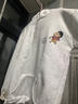 连帽卫衣男装秋冬季加绒加厚百搭蜡笔小新印花潮牌学生上衣服外套 汐-X350白灰色 常规 （高质量款） XL （建议120-135斤以内） 实拍图