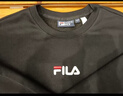 FILA 斐乐女装卫衣男女同款套头卫衣秋冬情侣款休闲加绒保暖长袖上衣 正黑色-BK L 175/96A/L 实拍图