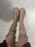 达芙妮官方过膝长筒靴女2025秋冬爆款美拉德厚底时装靴两穿翻折靴子女 卡其色【过膝or翻折 可两穿】 37 实拍图