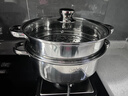 Debo德铂罗森304不锈钢汤锅双层蒸锅煲汤炖煮熬粥汤奶锅28cm  实拍图