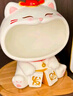 杞乐招财猫乔迁之喜搬家礼物摆件客厅玄关钥匙收纳置物架新居礼品装饰 铃铛猫+置物架+相框 实拍图