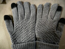 【发热保暖】手套触屏加绒加厚学生情侣男女提花保暖手套 针织触屏手套【灰色1双】 实拍图
