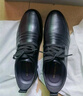 红蜻蜓男鞋平底秋冬牛皮休闲鞋男圆头商务正装皮鞋男WTA306871黑色41 实拍图