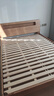 源氏木语全实木床北欧风小户型卧室家具橡木床现代简约主卧1.5m1.8m双人床 原木色高铺夜光床斜靠版【橡木】 1500mm*2000mm  框架结构 实拍图