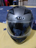 AD新国标电动车头盔男女士四季通用电瓶车安全帽男款冬季保暖围巾全盔女款防雾轻便3C认证摩托车头盔 新国标B【灰色】透明 实拍图