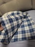 云瑾100%纯棉床单单件学生宿舍单人被单全棉斜纹格子 夏日速写蓝 120cm*220cm 适用于0.9米床 实拍图