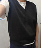 无印良品（MUJI）女式 针织 V领 背心 马甲 针织衫 25年春季  BA1Q2A5S 黑色 XL （165/92A） 实拍图