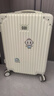 SOO行李箱小型登机箱男出差短途女旅行拉杆箱密码皮箱杯架白色20英寸 实拍图