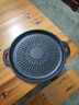 麦饭石烤肉盘家用不粘锅铁板烧韩式烤肉锅电磁炉卡式炉户外烤盘 太阳花烤盘28cm 实拍图