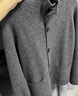 优衣库男女装souffle yarn舒芙蕾针织开衫/毛衣毛衫25新款480023 08 深灰色 L 实拍图