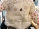 巴拉巴拉童装婴儿羽绒服冬季宝宝短款外套儿童上衣可爱萌男童女童 白色调00311 100 充绒量83g 实拍图