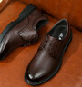 海澜之家HLA皮鞋男士正装商务休闲透气德比鞋子男HAAPXM1EBH071 棕色42 实拍图