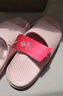 洁丽雅老人防滑拖鞋女士夏季室内家居家中老年浴室洗澡防臭家用凉拖鞋女 橘色 39-40 (标准码) 实拍图