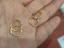 周六福简约足金999黄金耳圈耳环女生日礼物计价AA090923 一对 约1.24g 实拍图